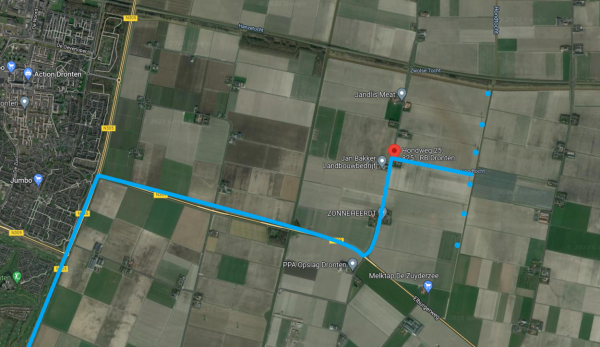 2022 12 15 route afvoer Hondtocht